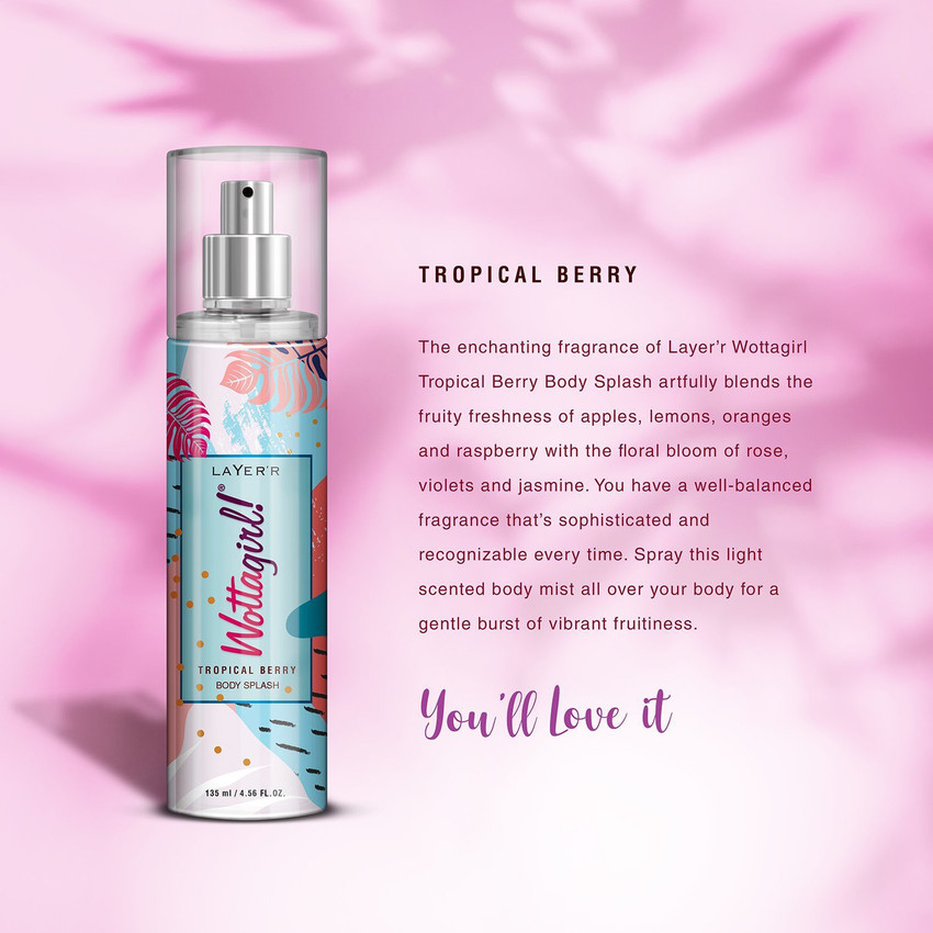 Light scented sales body spray