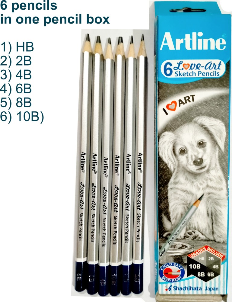 Artline Love -Art 6 sketch Pencils - Pack of 02 (12