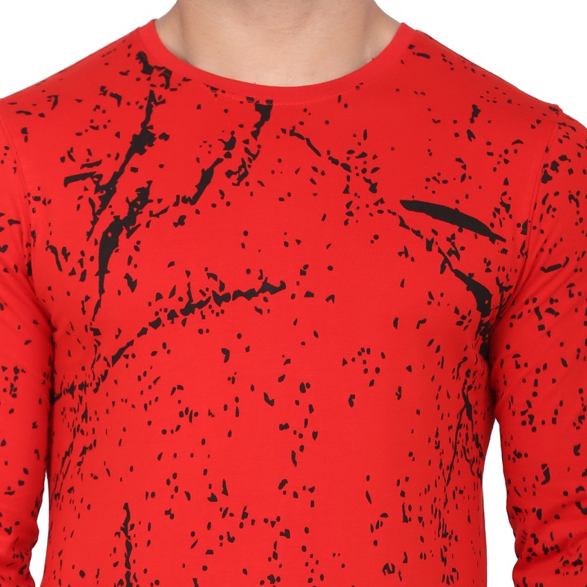 Red Printed Round Full Sleeve T-Shirt at Rs 249/piece in Surat