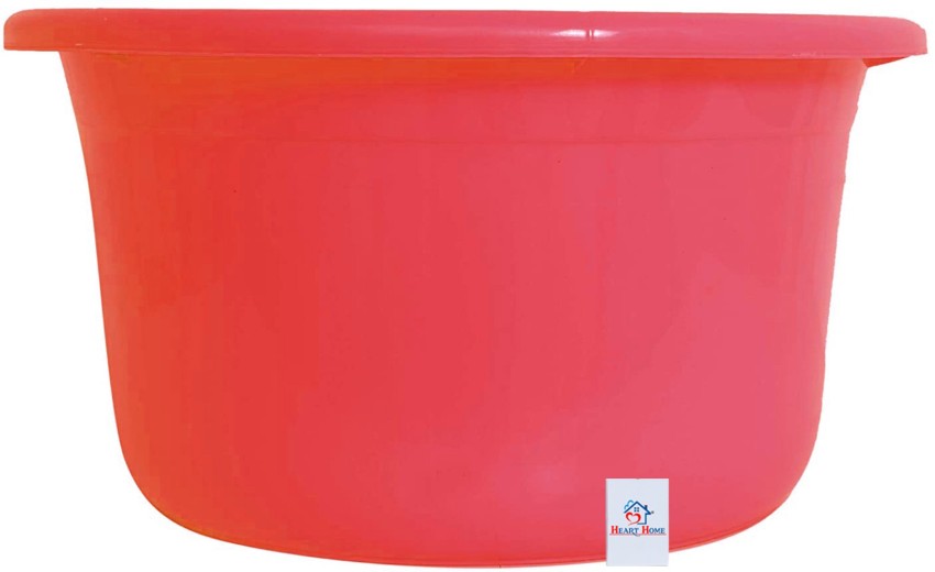 Heart Home 40 Lt. Multipurpose Unbreakable Plastic Tub, Bath Tub, Washing Tub-  Pack of 2 (Green & Red) Price in India - Buy Heart Home 40 Lt. Multipurpose  Unbreakable Plastic Tub, Bath Tub