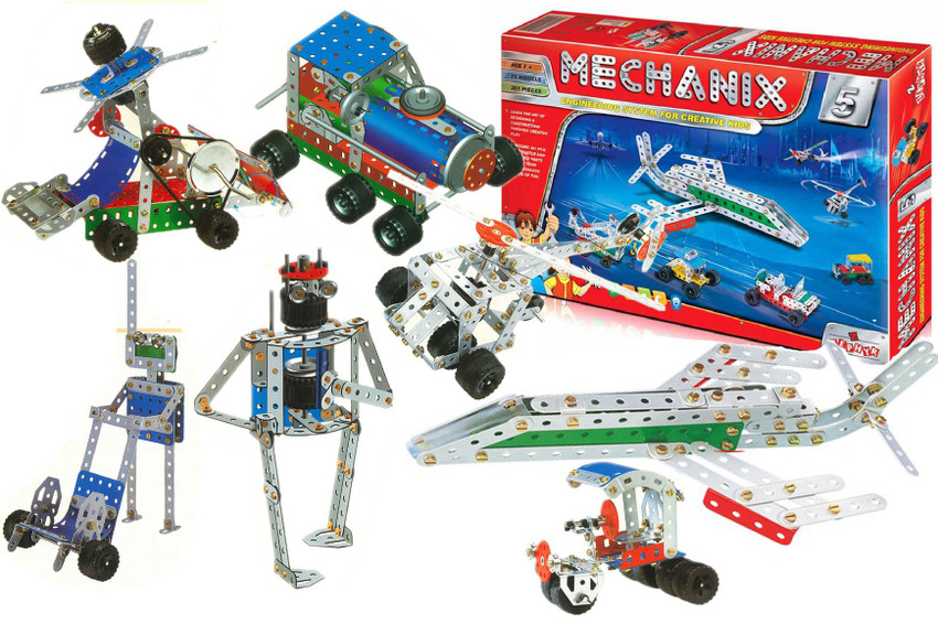 MECHANIX Boys And Girls Engineering System STEM Construction And Building Toys Build Up To 25 Models 301 Pcs Gift Set For Children Age Group 7 Year
