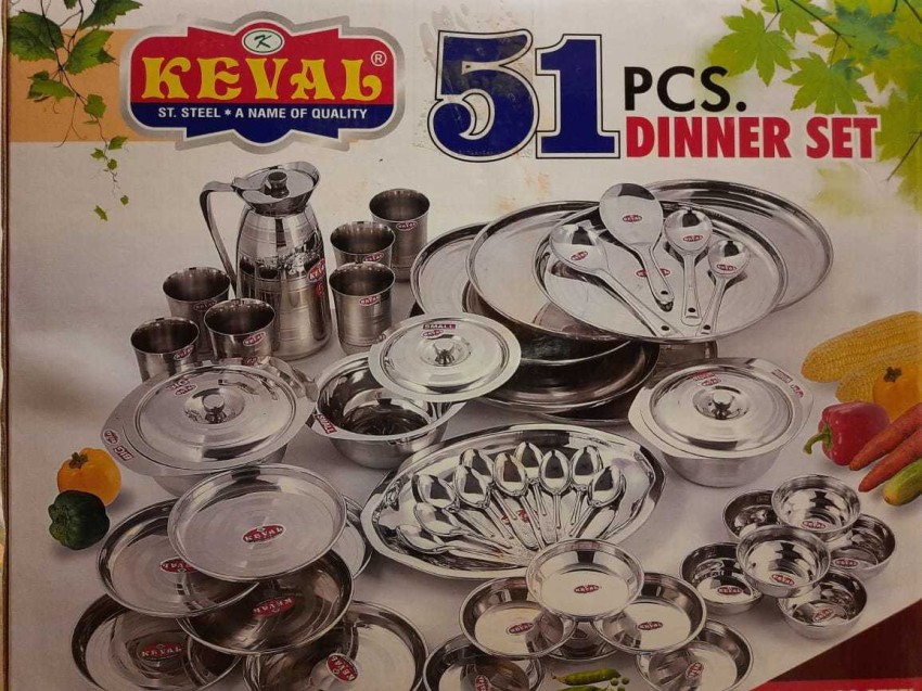 Classi Pack of 51 Brass Dinner Set Price in India - Buy Classi Pack of 51 Brass  Dinner Set online at