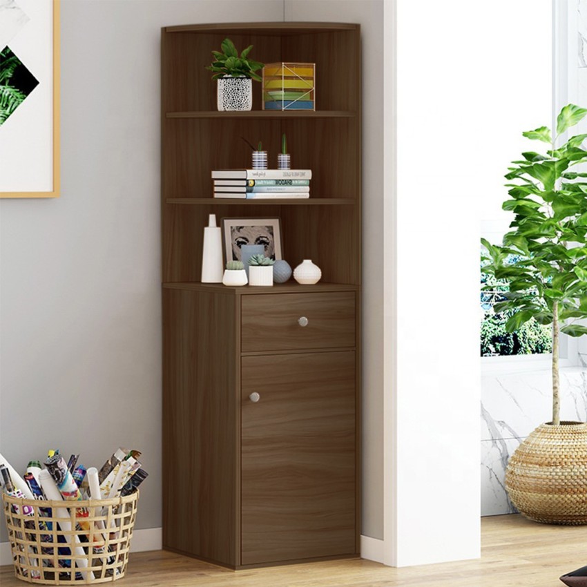 Kawachi Wooden Multipurpose Corner Wall Decor Cabinet