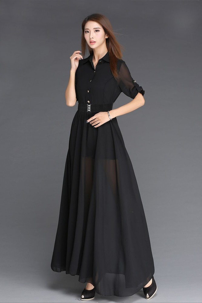 Top more than 119 black gown with belt super hot - camera.edu.vn