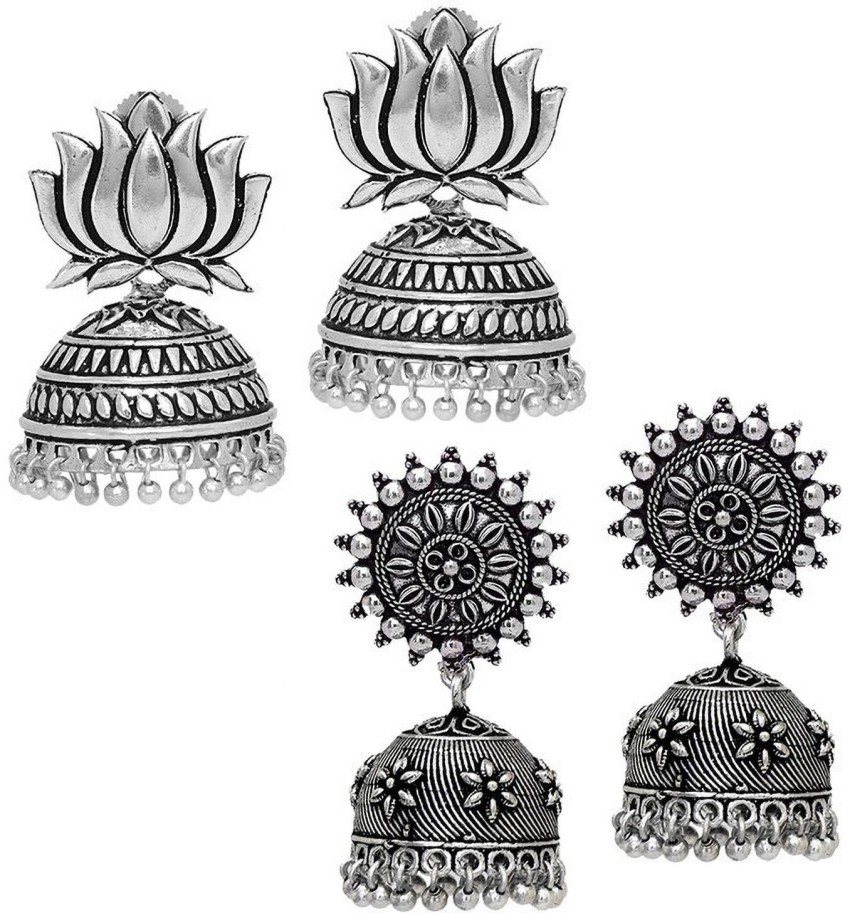 Buy Silver-Toned Earrings for Women by Alankruthi Online | Ajio.com
