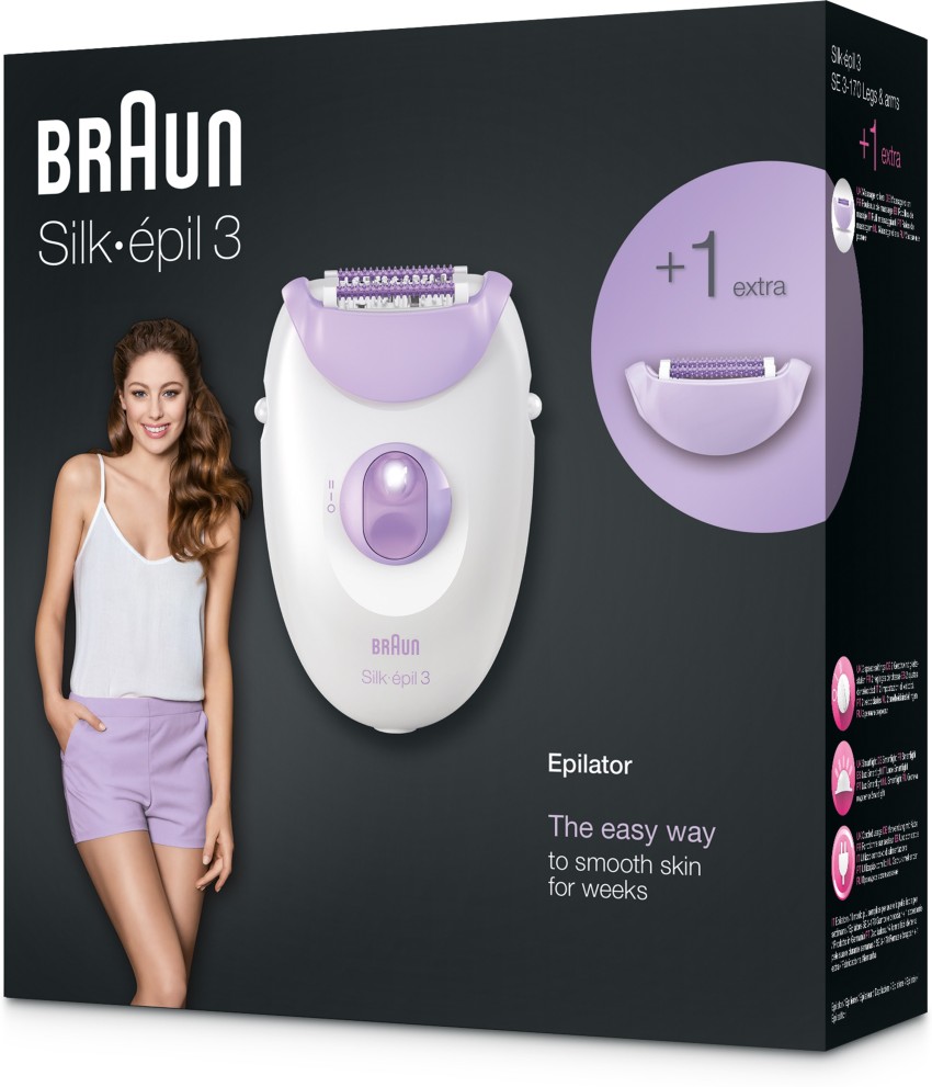  Braun Silk Epil 3 Epilator - Dual Voltage 110-220 Volts - Legs  & Body (3270) (Free LiteFuze 110 Volt Plug) : Beauty & Personal Care