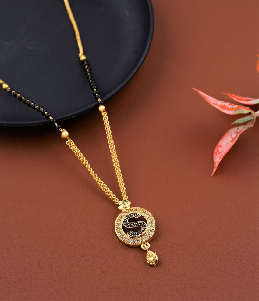 jewel STORE S Letter Alphabet Name Gold Plated Pendant Locket For