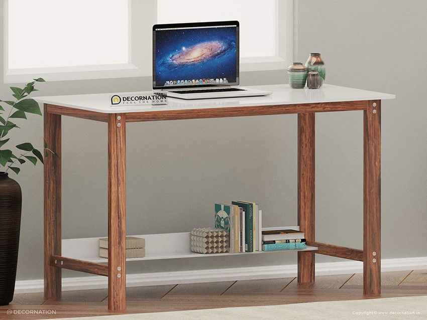 DecorNation Wooden Study Table Desk Writing Desk Solid MDF