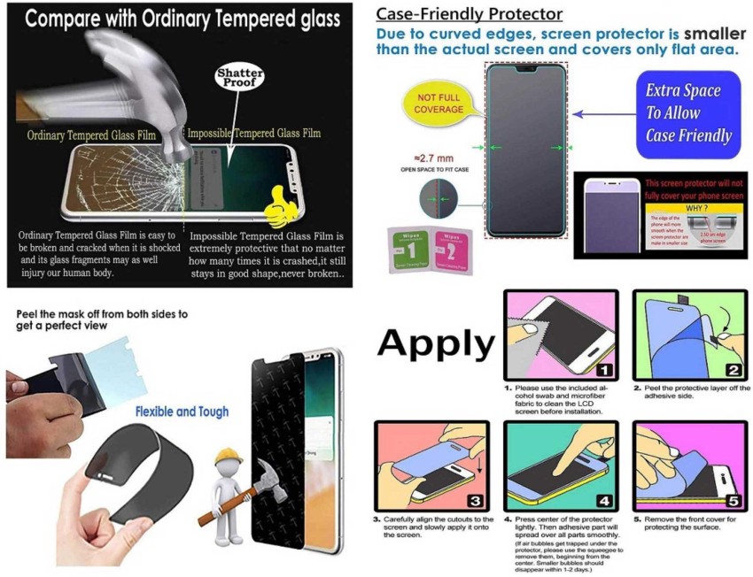upscreen Hybrid Glass Mat Premium Protection d'écran en verre pour Samsung  Galaxy A34 5G