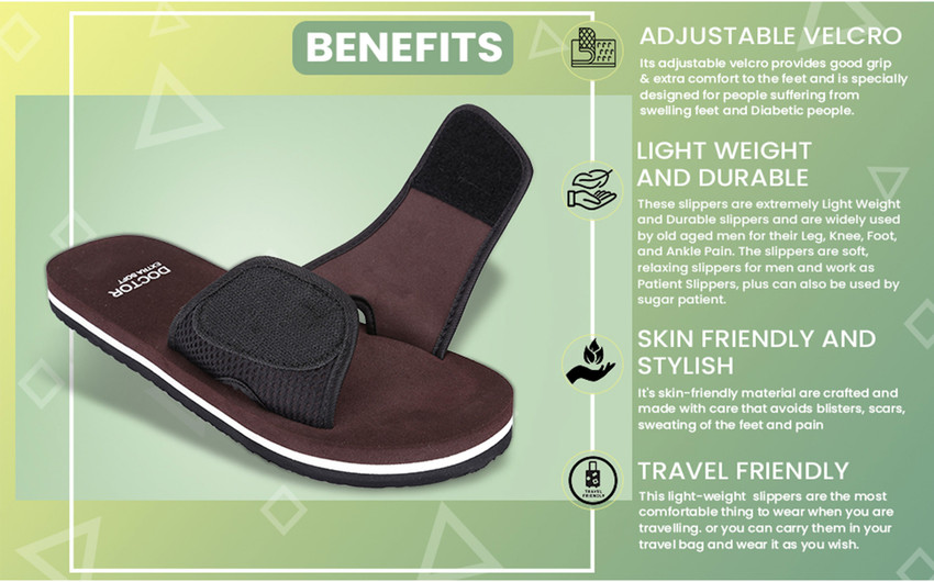 Mens adjustable slippers sale for swollen feet