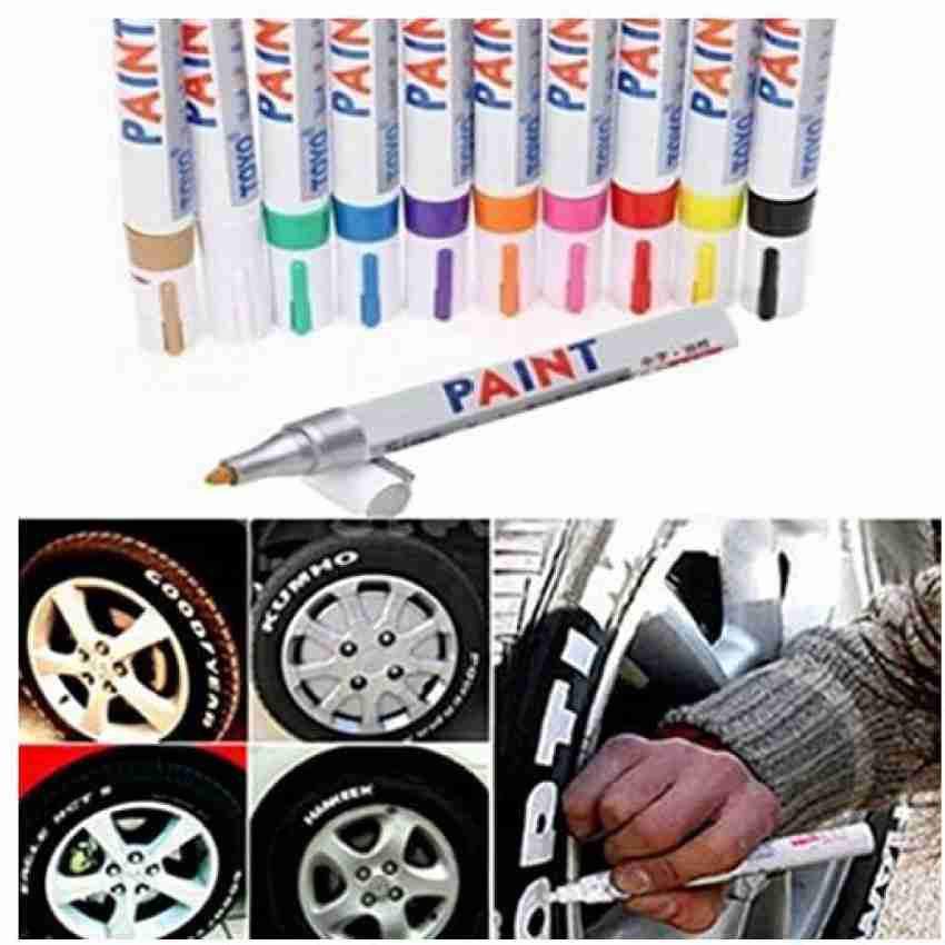 Marker Pen White Waterproof Permanent Tire Painting Children