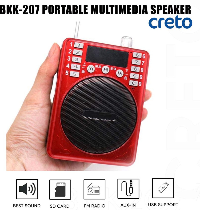 CRETO BKK 207 Portable Multimedia Music Speaker with Wired