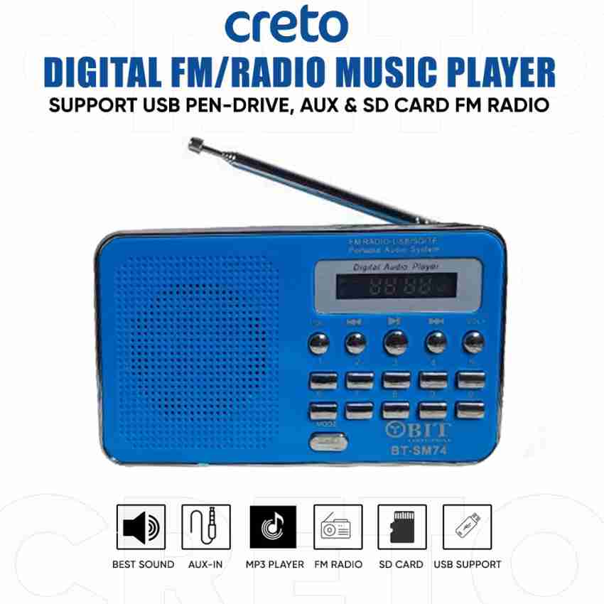 Mini radio portatile tascabile am fm ricevitore radio digitale auto-ricerca  canale Tf Card Mp3 Music Player