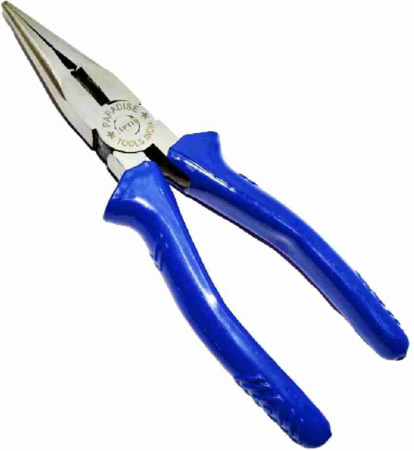 Paradise Tools India Sturdy Steel Long Nose Plier 6-inch (Blue