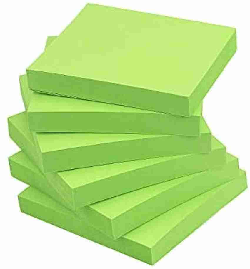 PANTONIC Fluorescent Paper Self Adhesive Sticky Notes  Bookmark Point It Marker Sticker 80 Sheets 3X 3, 5 Colors - STICKY NOTE