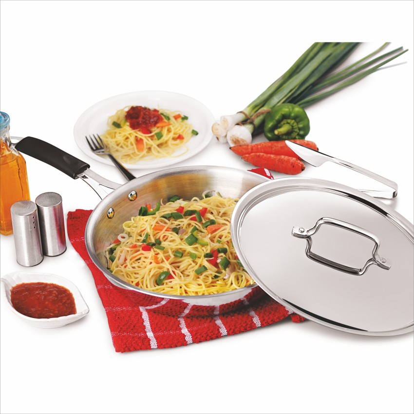 Coconut Stainless Steel Fusion Series Triply Kadai with Stainless