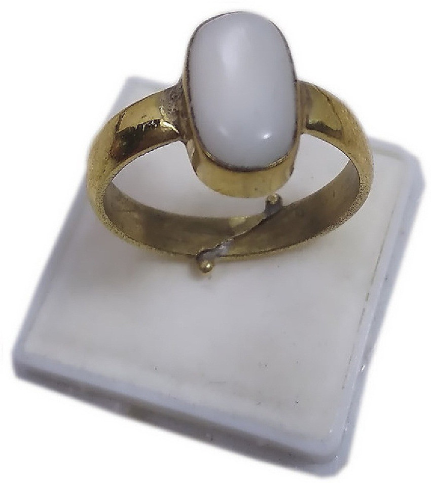 White coral stone ring top