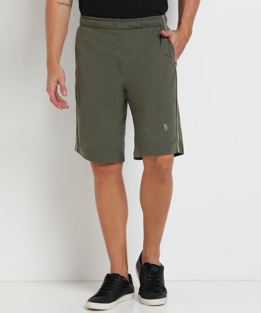 WOODLAND Solid Men Green Sports Shorts