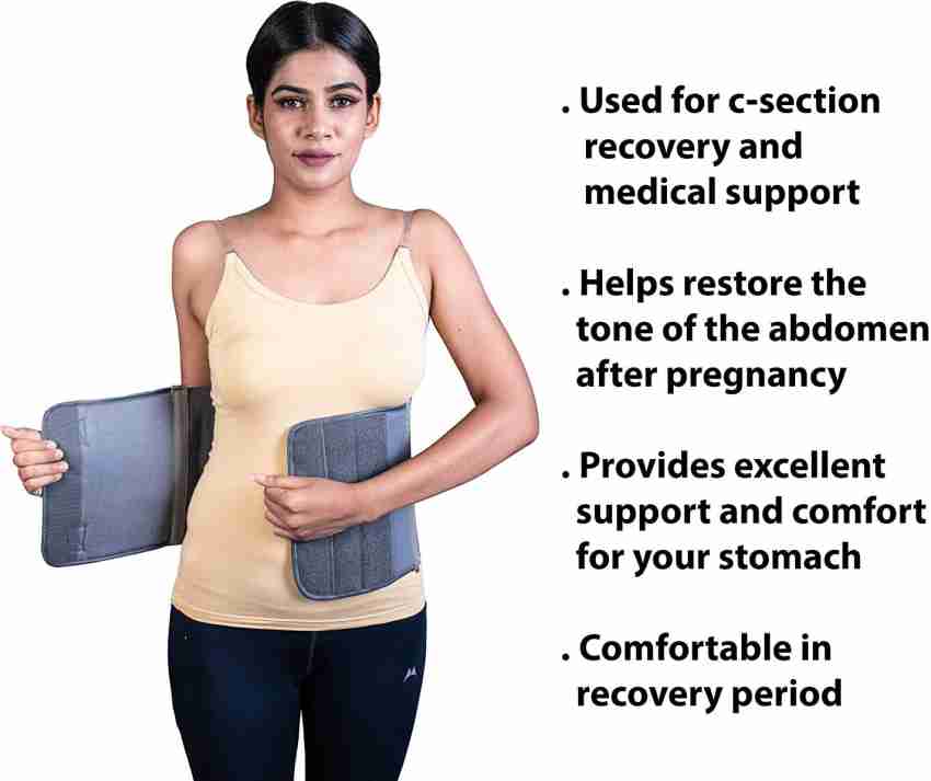 Surgical Abdominal Binder Compression Wrap - Adjustable Binder 9-Inch -  Post Surgery Recovery, Postpartum Belly Wrap, C-Section Recovery Belly Band  or