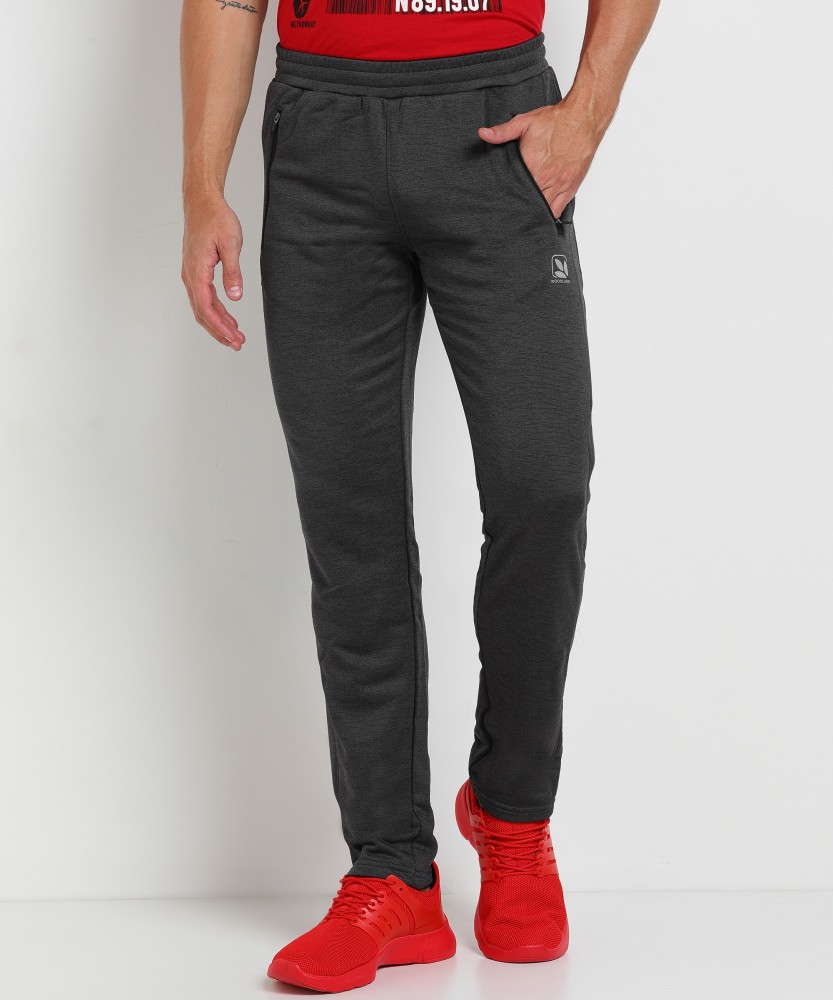 WOODLAND Solid Men Grey Track Pants Buy WOODLAND Solid Men Grey