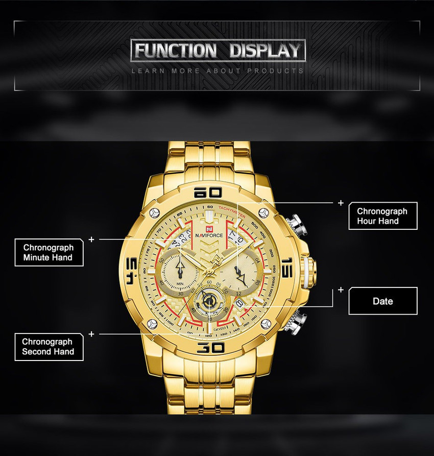 NAVIFORCE NF 9175 GG Naviforce NF 9175 Multifunction Chronograph
