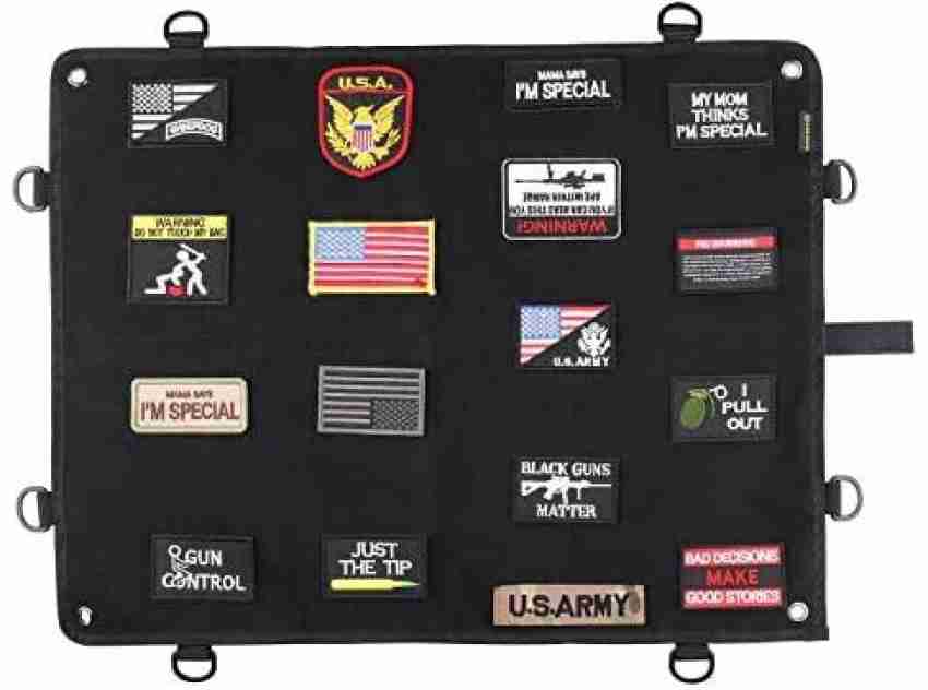 Military Patch Collection Display Panel Wall Hanging Holder For