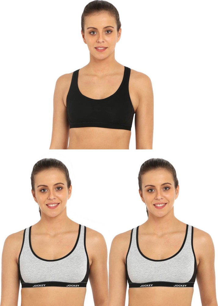 Jockey Women's Padded Super Combed Cotton Elastane Stretch Medium Coverage T -Shirt Bra – Online Shopping site in India