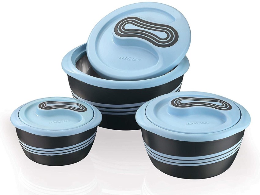 Pinnacle Thermoware 3-Pc Insulated Bowl with Lid Casserole Dish