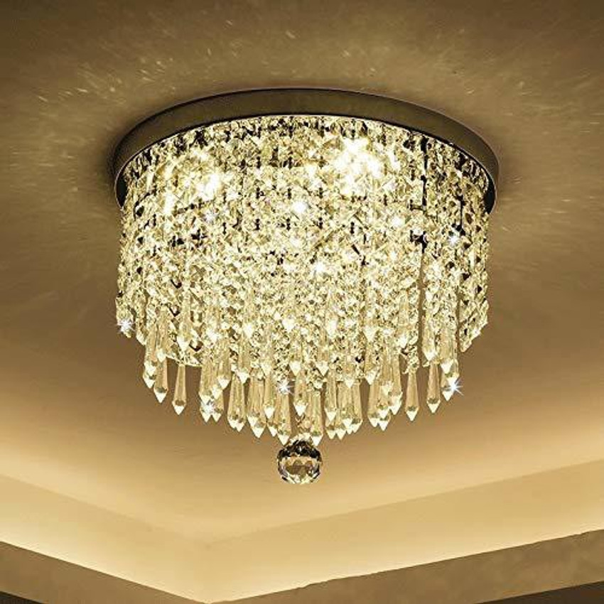 Wholesale Wholesale 110v/220v round rings ceiling lamp bedroom decorative  chrome chandelier lighting modern k9 crystal LED ceiling light From  m.alibaba.com