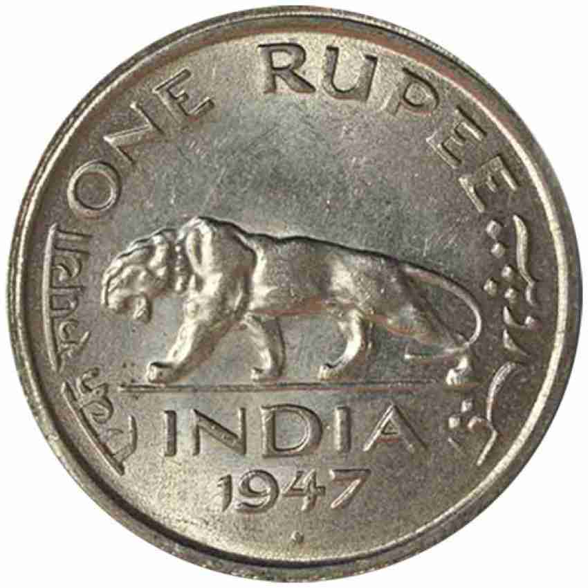 Mintage World British India King George VI One Rupee 1947 Mumbai