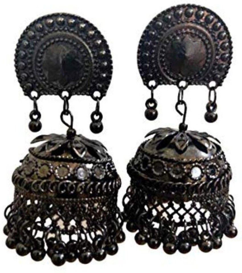 Flipkartcom  Buy EleFly Fashions Antique oxidised multi color multi layer  peacock jhumka earrings Metal Earring Set Online at Best Prices in India