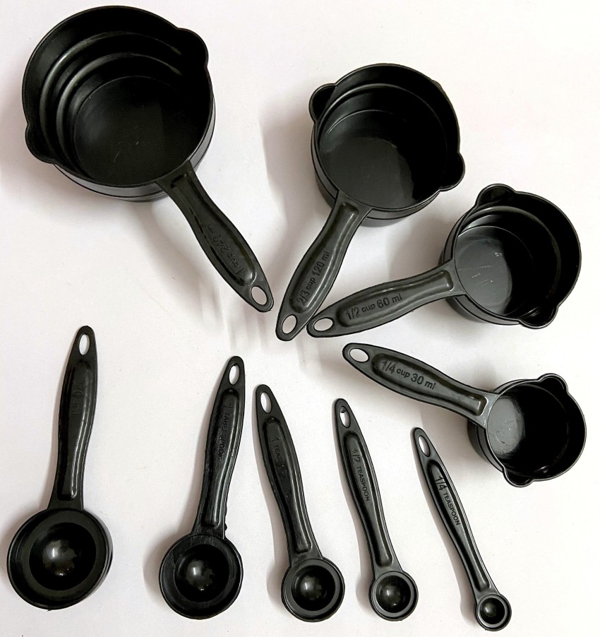 9pcs Measuring Cups And Spoons Set, Plastic Measure Cups With