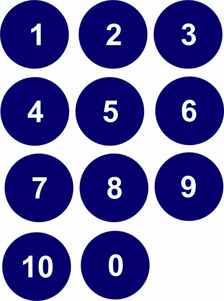 Signkart 7.62 cm Numbers 123 Digits Room Number Sign Sticker for Lodge  Rooms Hospital School Shop-Wall Glass Window ACP Sheet Vinyl Blue White  Decal Self Adhesive Sticker Price in India - Buy