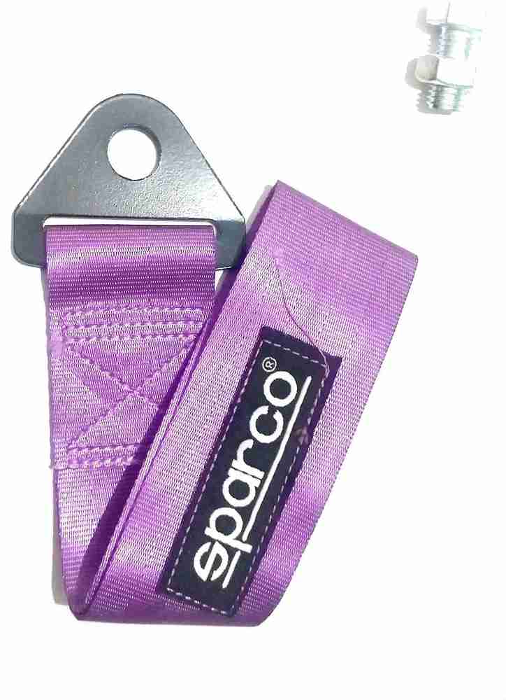 Qiisx Sparco Purple Car Auto Trailer Tow Strap Short Loop Set Kit