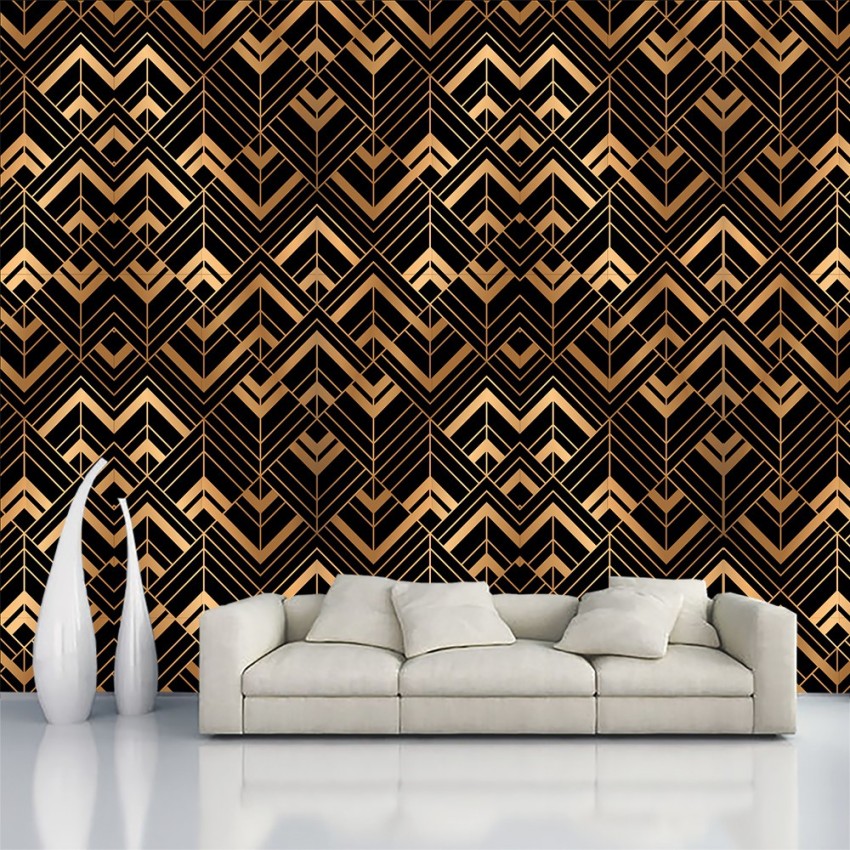 SV COLLECTIONS Wallpaper Black Gold Damask 400  45cm  18 sqft Approx  Royal Looking SELF Adhesive Wallpaper for Bedroom Living Room Office  Restaurant Peel and Stick Wallpaper Furniture  Amazonin Home Improvement