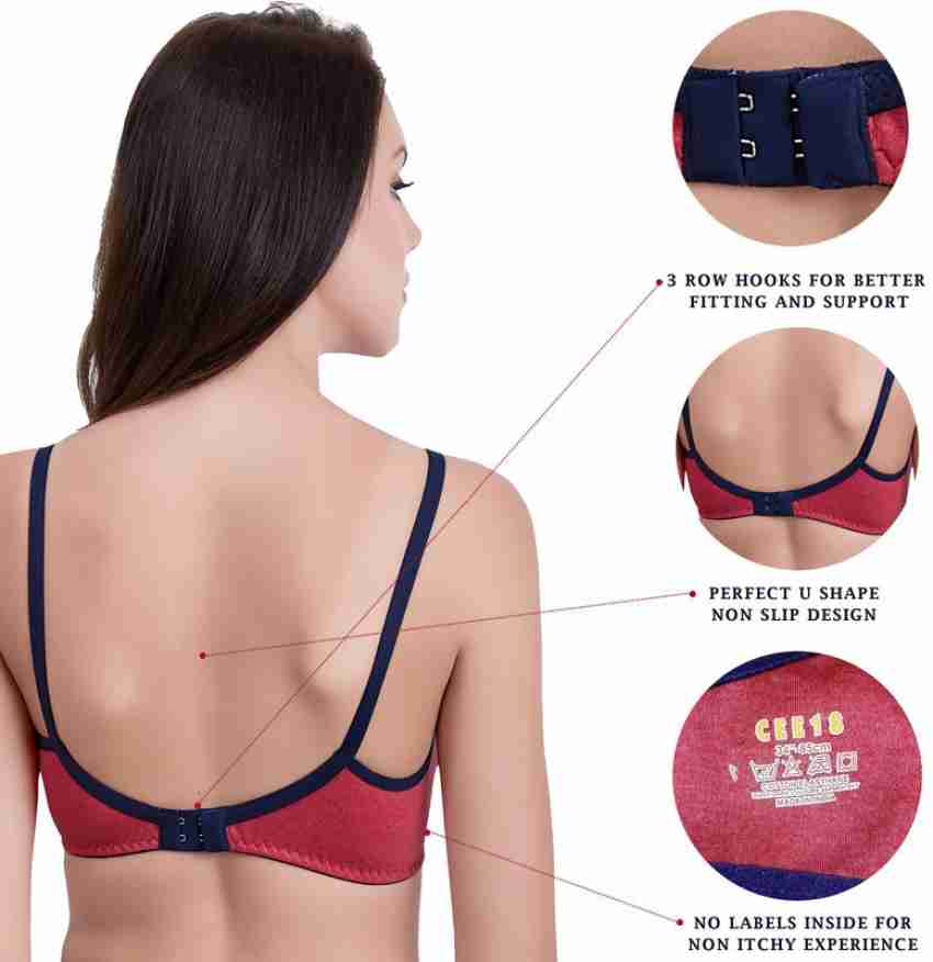 CEE 18 Cotton Padded and Non-Wired Maternity Nursing Feeding Bra for Women