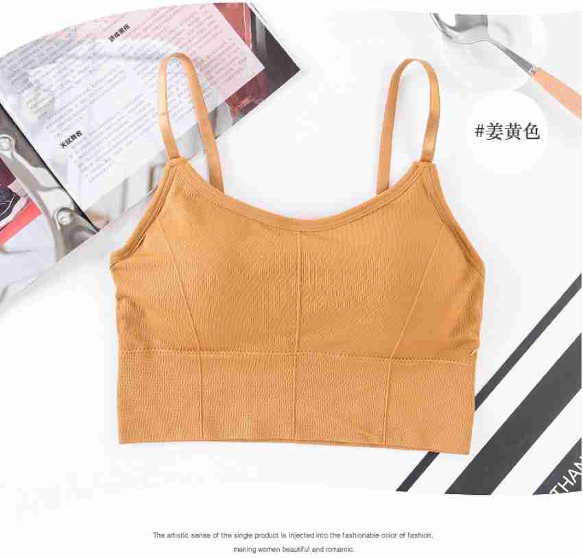 Rugleyne Women bra Cotton bra Women Cami Bra Lightly Padded Bra