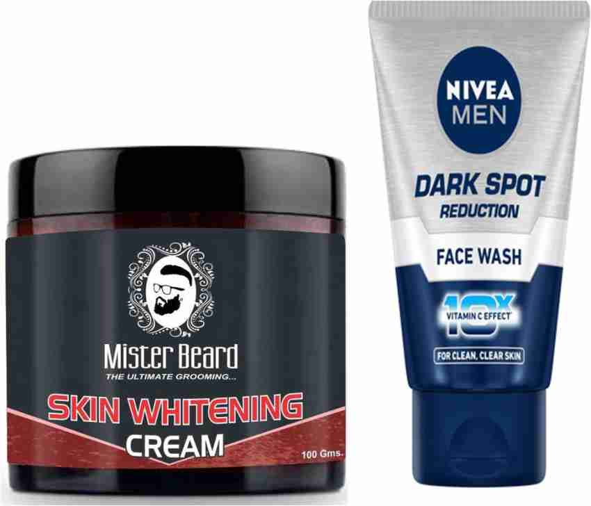 Mister Beard Skin Whitening Cream 100gm with Nivea Men Face Wash