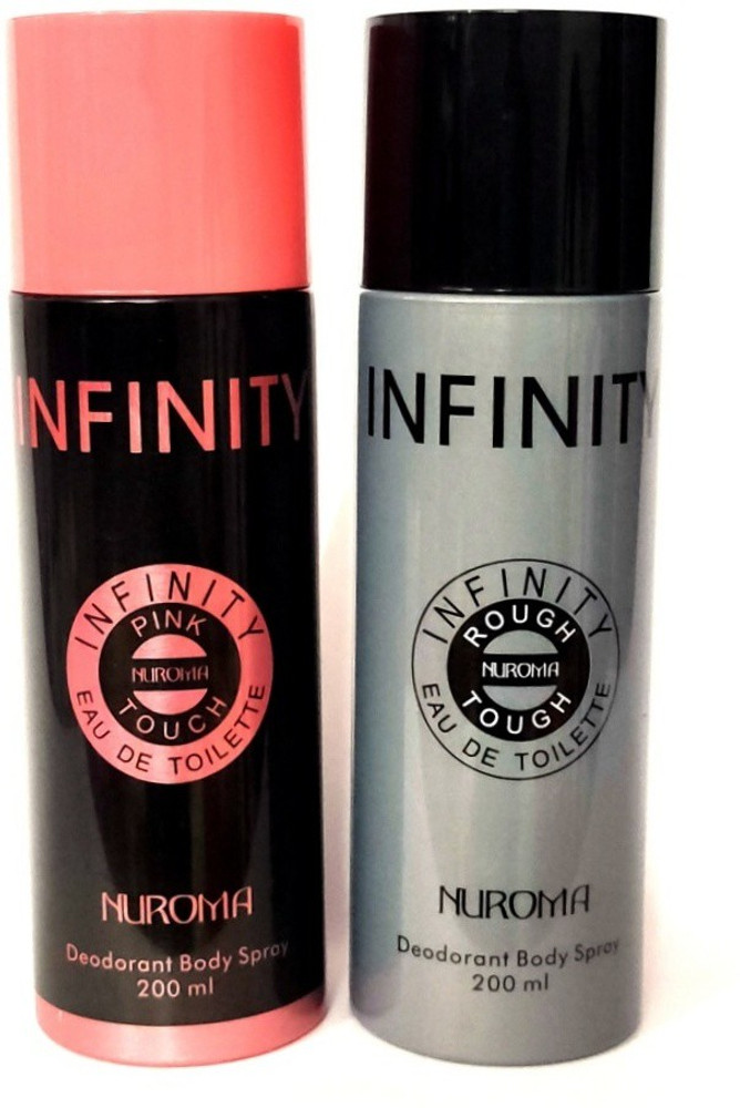 NUROMA INFINITY PINK TOUCH AND ROUGH TOUCH Deodorant Spray For Men Women