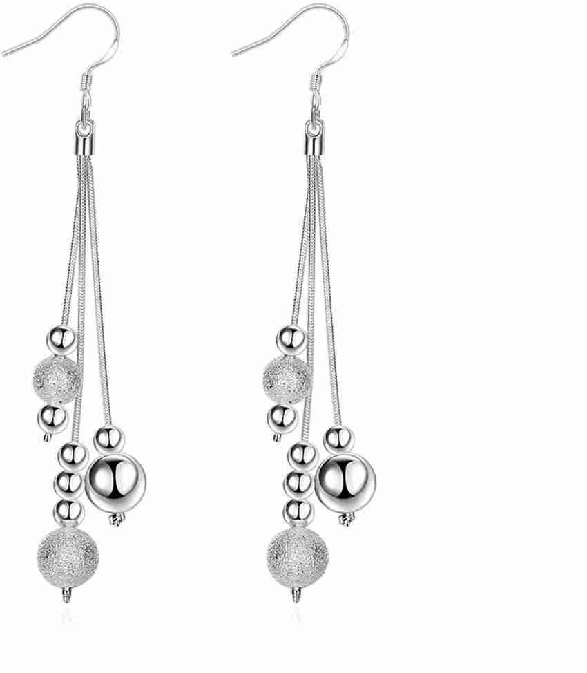 Silver outlet hanging earrings