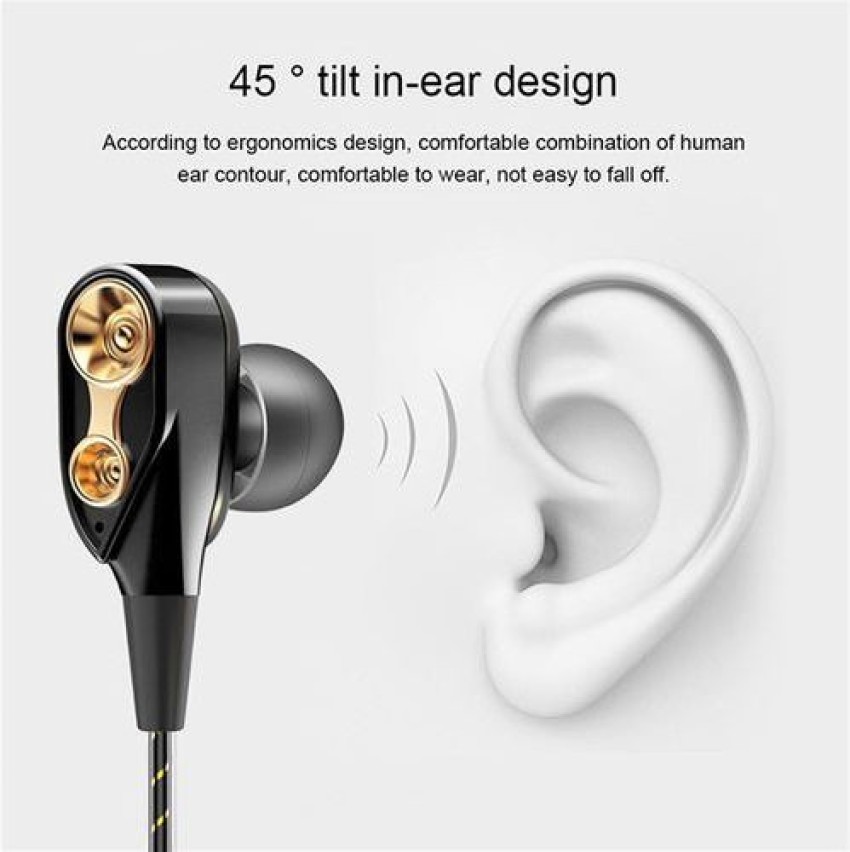 Dual speaker earbuds hot sale