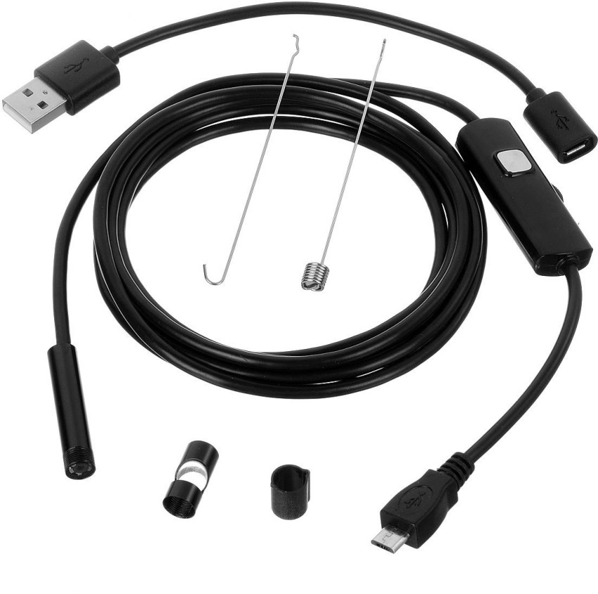USB Waterproof 3 in 1 Endoscope Inspection Camera 0.3 Megapixels IP67  Waterproof Snake Camera with 6 Adjustable Led Light for Android Micro/Type  C/USB
