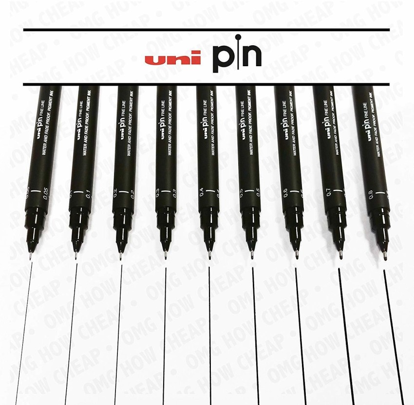 Uni-ball Creative Strokes 8 piece Uni-pin fineliner drawing pens