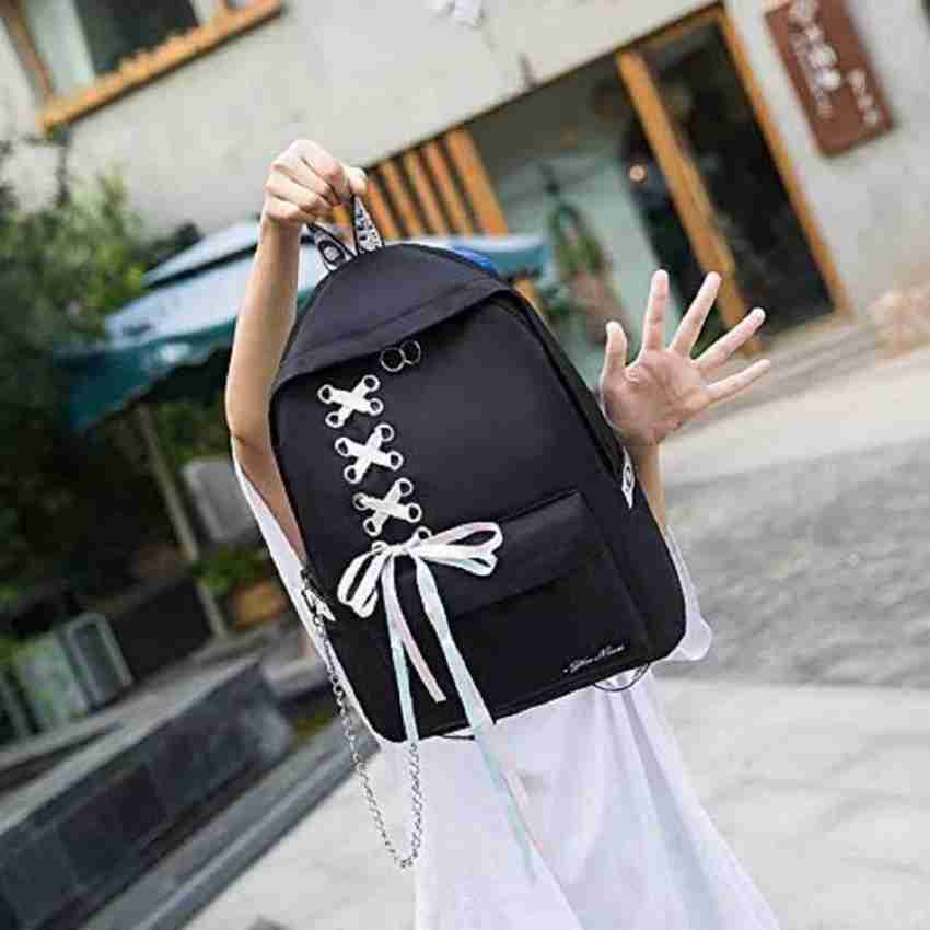 Stylish black backpacks hot sale