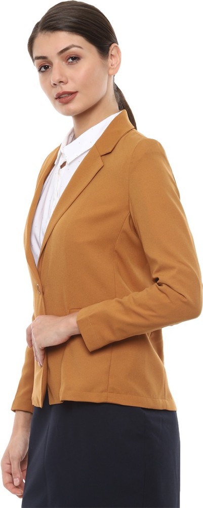 VAN HEUSEN Solid Single Breasted Formal Women Blazer - Buy VAN HEUSEN Solid  Single Breasted Formal Women Blazer Online at Best Prices in India