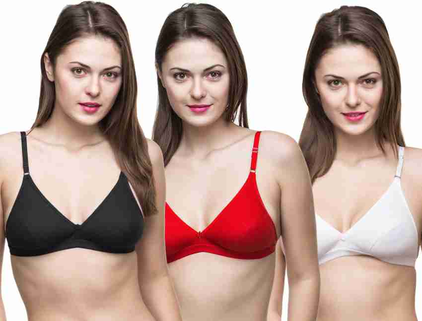 Buy Docare Non Padded Cotton T Shirt Bra - Red Online at Low Prices in  India 