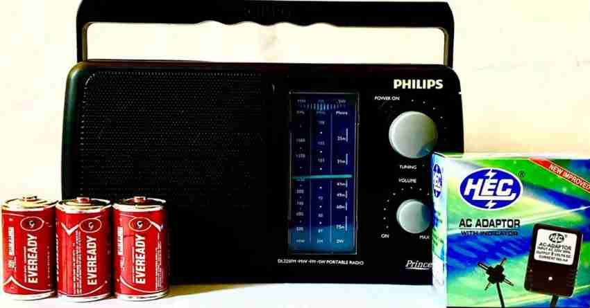 PHILIPS 3 BAND RADIO + ADAPTOR + CELLS FM Radio - PHILIPS 