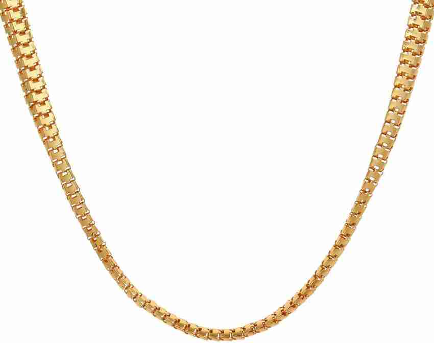 Gold Nera Real Gold looking Light Weight Gold Plated Chain for Men, 22 Inch  : : Jewellery