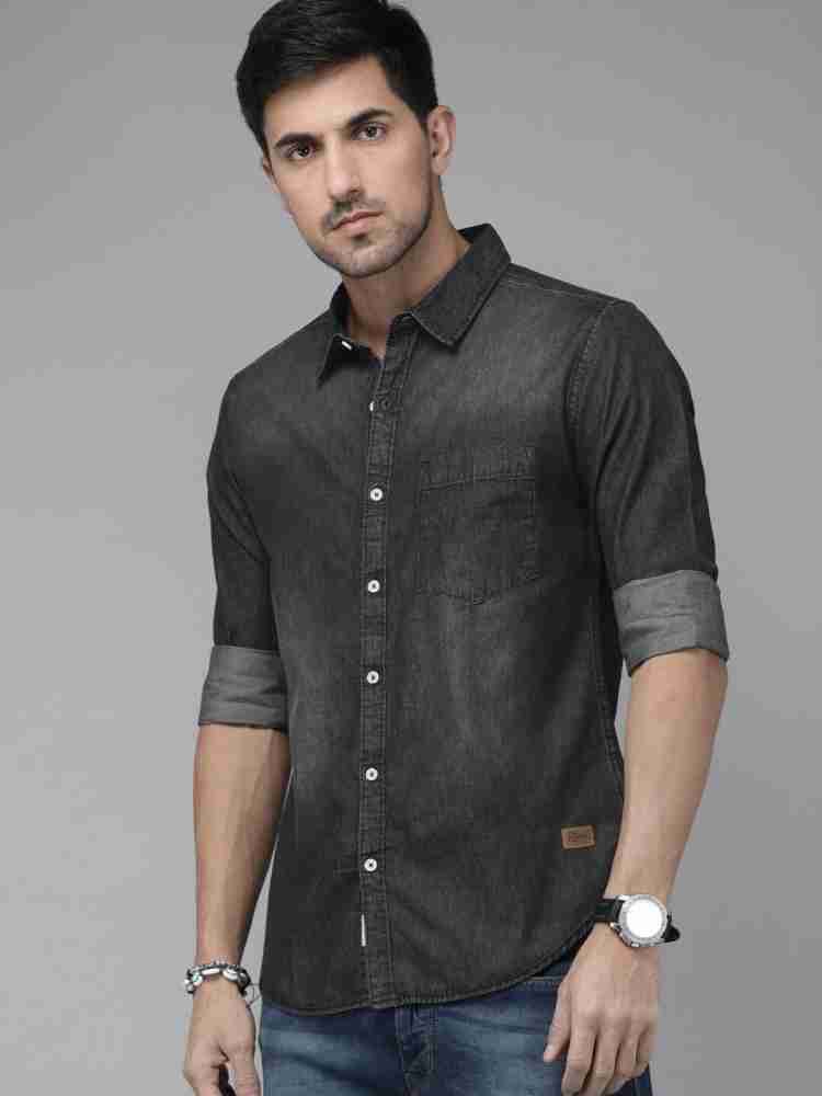 Roadster Men Washed Casual Grey Shirt