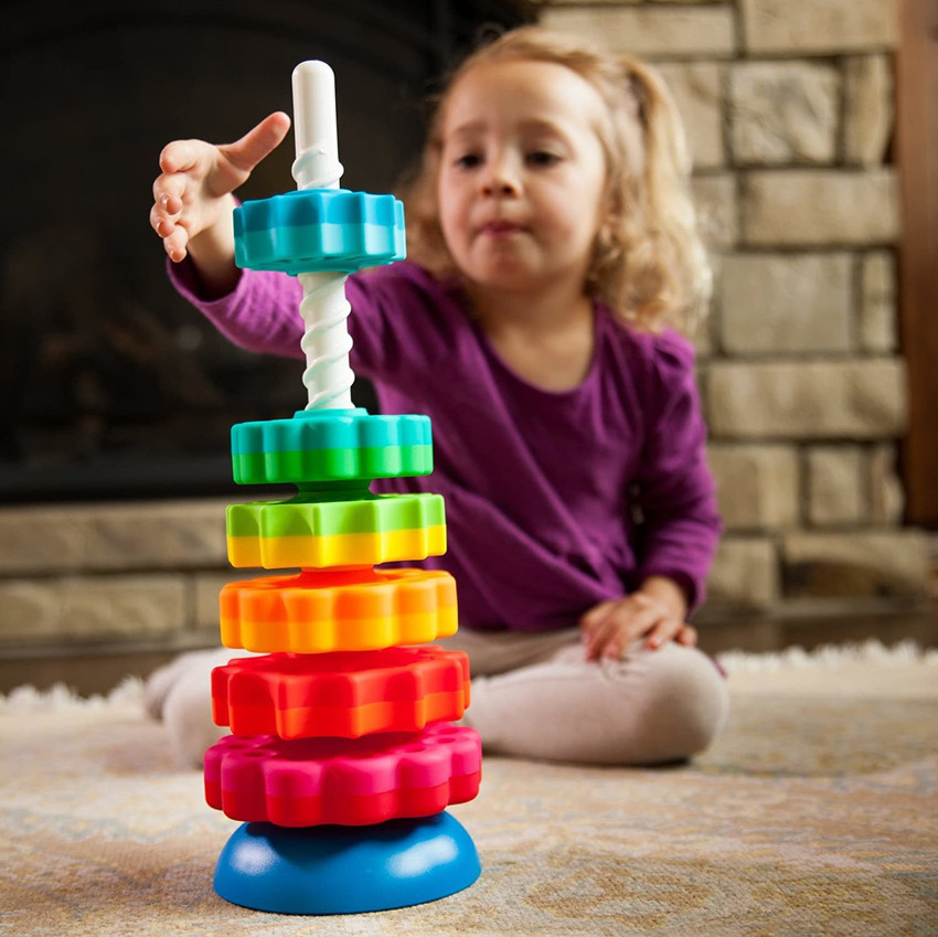 Fat Brain Toys Spin Again Toys Stacking and twirling toys for